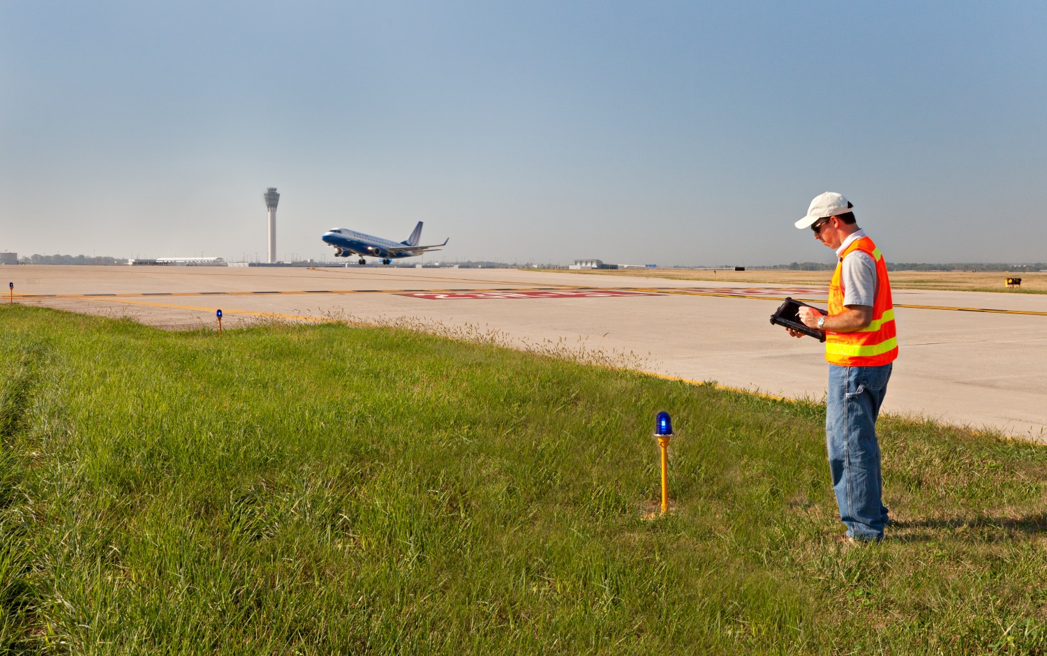 Aviation - image of Airport Safety Manager on flightline