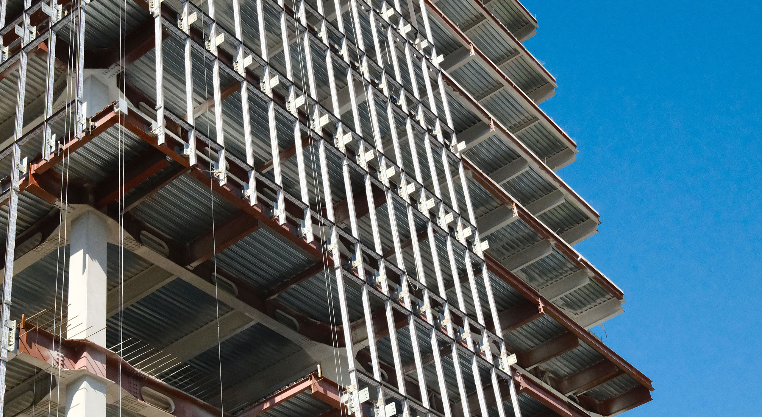 Commercial building under construction showcasing structural engineering expertise for safe, durable, and innovative design.